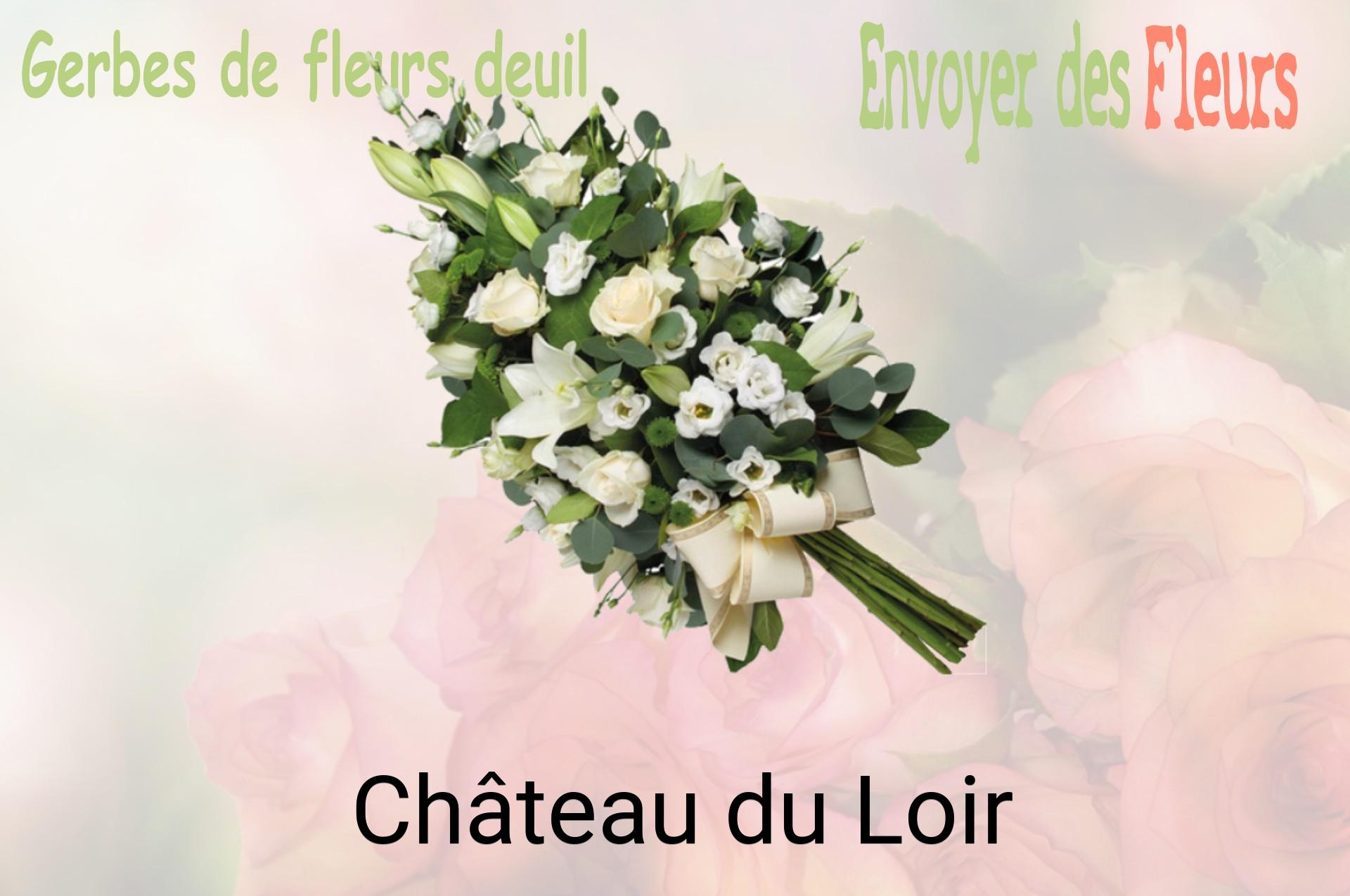 Gerbe de fleurs de deuil livrée à Château-du-Loir